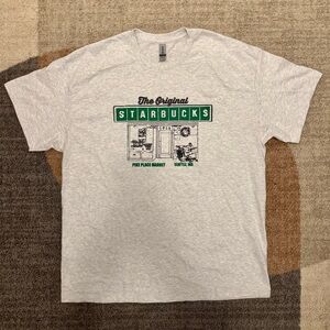 Starbucks - The Original Pike Place Market Heather Gray Tee Shirt - XL